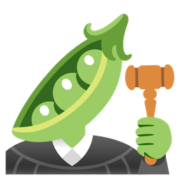 pea pod and balance scale