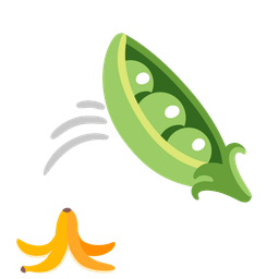 pea pod and banana