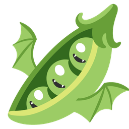 pea pod and bat
