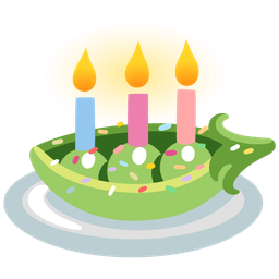 pea pod and birthday cake