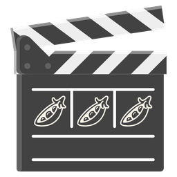 pea pod and clapper board