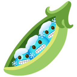 pea pod and cold face