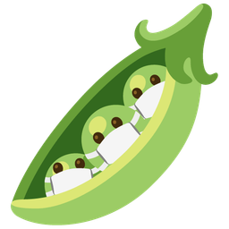 pea pod and face with medical mask