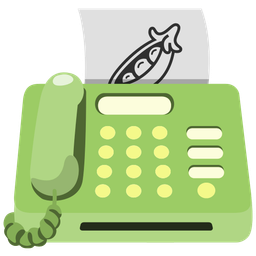 pea pod and fax machine