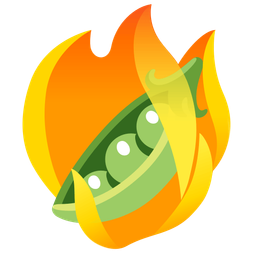 pea pod and fire