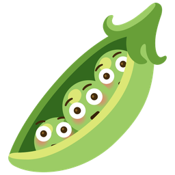 pea pod and flushed face
