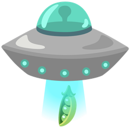 pea pod and flying saucer