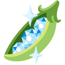 pea pod and gem stone