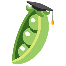 pea pod and graduation cap