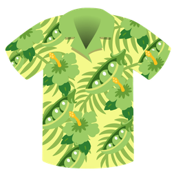 pea pod and hibiscus