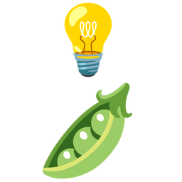 pea pod and light bulb