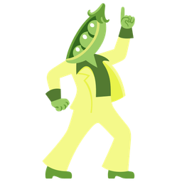 pea pod and mirror ball