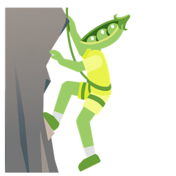 pea pod and mountain