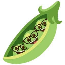pea pod and nerd face