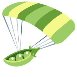 pea pod and parachute