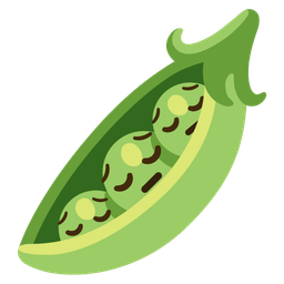 pea pod and pensive face