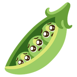 pea pod and pleading face