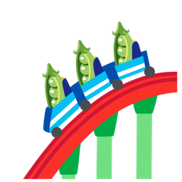 pea pod and roller coaster