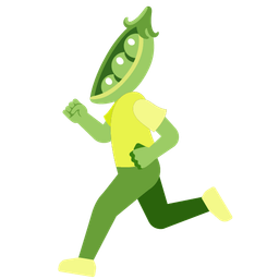 pea pod and running shoe