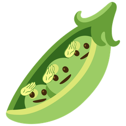 pea pod and saluting face