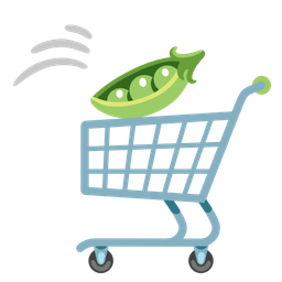 pea pod and shopping cart