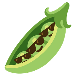 pea pod and smiling face with sunglasses