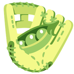 pea pod and softball