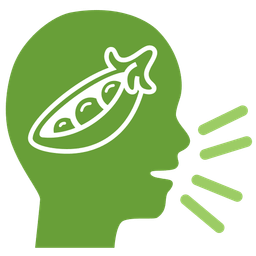 pea pod and speaking head