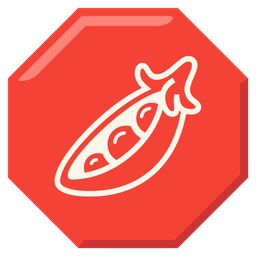 pea pod and stop sign