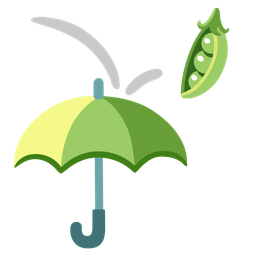 pea pod and umbrella