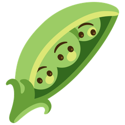 Pea pod and Upside-down face