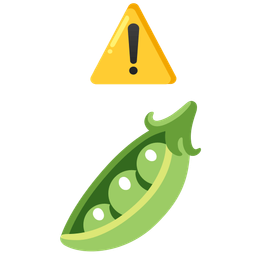 pea pod and warning