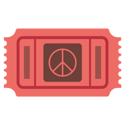peace symbol and admission tickets