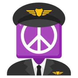 peace symbol and airplane