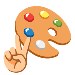 peace symbol and artist palette