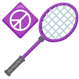 peace symbol and badminton