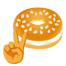 peace symbol and bagel