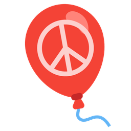 peace symbol and balloon
