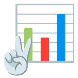 peace symbol and bar chart