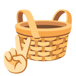 peace symbol and basket