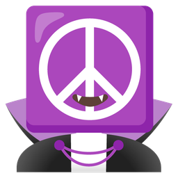 peace symbol and bat