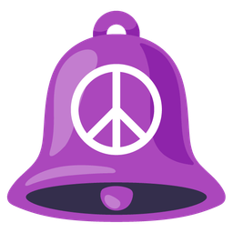 peace symbol and bell