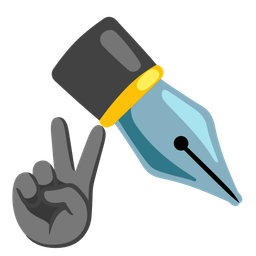 peace symbol and black nib