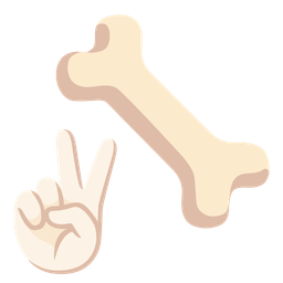 peace symbol and bone