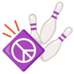 peace symbol and bowling
