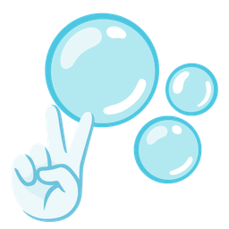 peace symbol and bubbles
