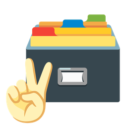 peace symbol and card file box