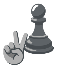 peace symbol and chess pawn