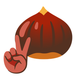peace symbol and chestnut