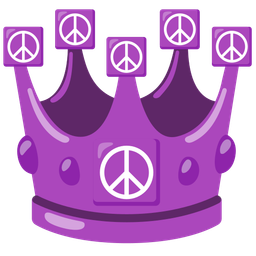 peace symbol and crown